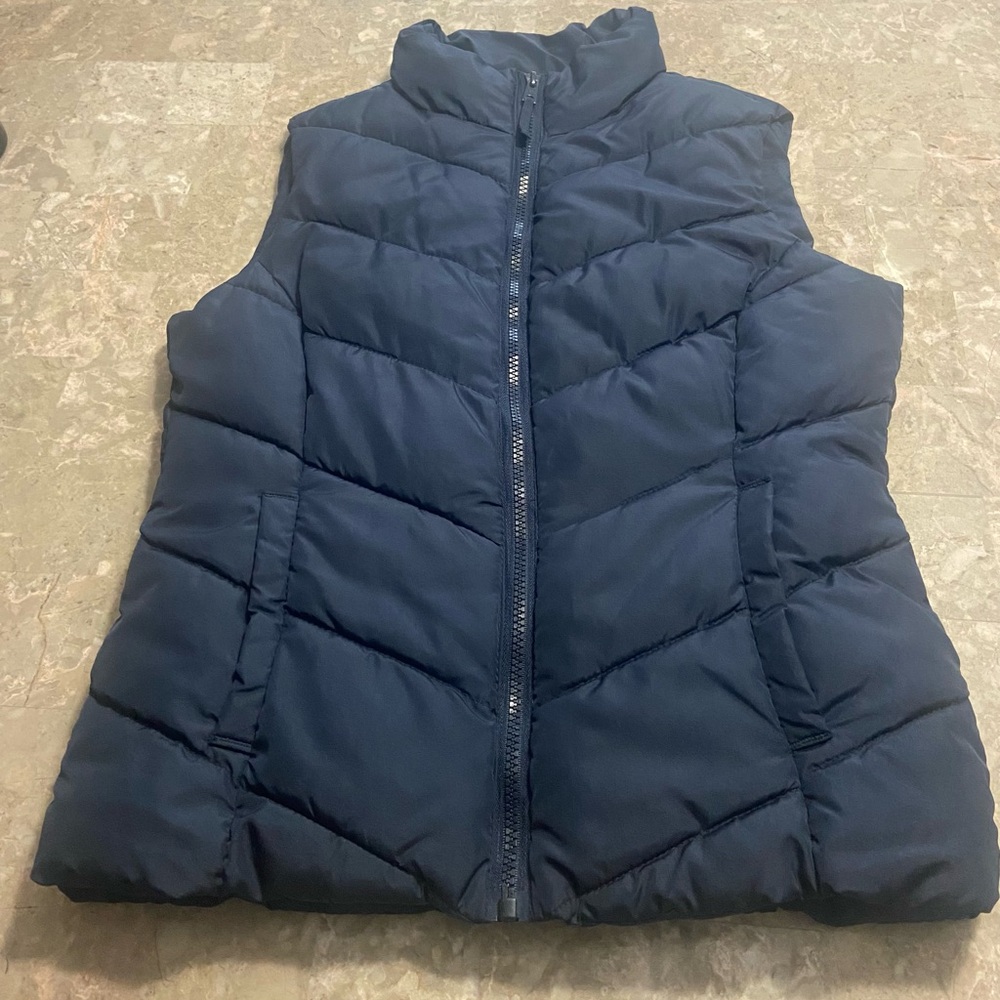 Aeropostale Blue Quilted Puffer Vest